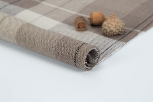 linenschina2819 (7) Linen Cotton Blend Fabric - 139g Lightweight, 138cm Width, Yarn Dyed Stripe - Soft Summer Spring Material #2819
