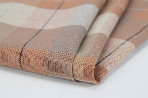 linenschina2819 (8) Linen Cotton Blend Fabric - 139g Lightweight, 138cm Width, Yarn Dyed Stripe - Soft Summer Spring Material #2819