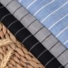 linenschina2851 (10) Classic Striped Linen Fabric - 158g Medium Weight, 138cm Width, Yarn Dyed Quality - Timeless Shirts & Suits Material #2851