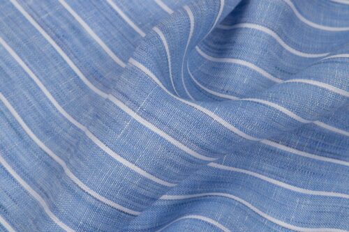 linenschina2851 (7) Classic Striped Linen Fabric - 158g Medium Weight, 138cm Width, Yarn Dyed Quality - Timeless Shirts & Suits Material #2851
