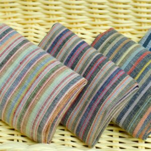 linenschina2937 (1) Color Stripe Linen Fabric - 147g Medium Weight, 138cm Width, Vibrant Retro Style - Spring Summer Collection #2937