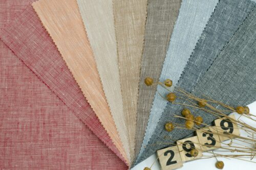 linenschina2939 (3) Linen Cotton Chambray Fabric - 113g Lightweight, 138cm Width, Natural Texture - Summer Spring Healing Material #2939
