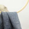 linenschina2940 (19) Houndstooth Linen Fabric - 137g Medium Weight, 138cm Width, Classic Check - Sophisticated Spring Summer #2940