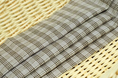 linenschina2941 (11) Linen Rayon Check Fabric - 170g Medium Weight, 138cm Width, Mini Grid Pattern - Spring Summer Autumn #2941
