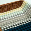 linenschina2941 (4) Linen Rayon Check Fabric - 170g Medium Weight, 138cm Width, Mini Grid Pattern - Spring Summer Autumn #2941
