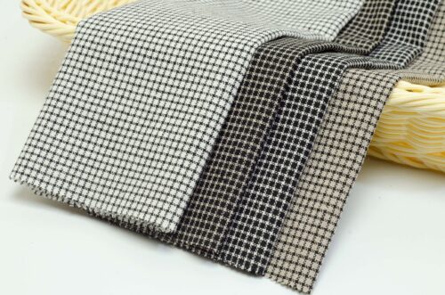 linenschina2942 (16) Linen Cotton Poly Check - 175g Medium Weight, 138cm Width, Subtle Grid - Retro Spring Summer Autumn #2942