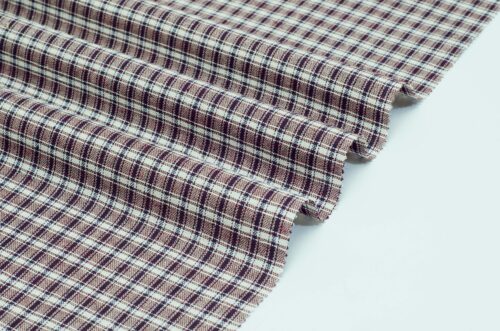 linenschina2943 (8) Light Linen Blend Check - 149g, 138cm Width, Cotton Poly Mix - Understated Spring Summer Pattern #2943