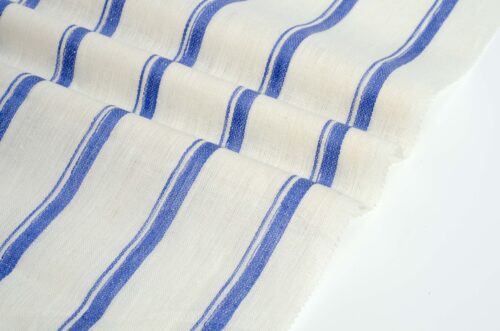 linenschina2949 (7) Luxury Linen Stripe - 152g Medium Weight, 140cm Width, Skin-Friendly Weave - Premium Summer Wear #2949
