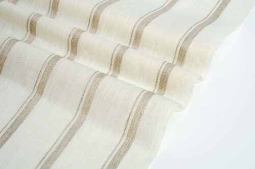 linenschina2949 (8) Luxury Linen Stripe - 152g Medium Weight, 140cm Width, Skin-Friendly Weave - Premium Summer Wear #2949