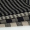 linenschina2954 (4) Linen Blend Stripe - 144g Lightweight, 138cm Width, Grey Tones - Understated Spring Summer #2954
