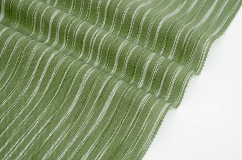 linenschina2956 (10) Linen Mix Stripe - 148g Lightweight, 140cm Width, Irregular Lines - Summer Spring Relaxed Style #2956