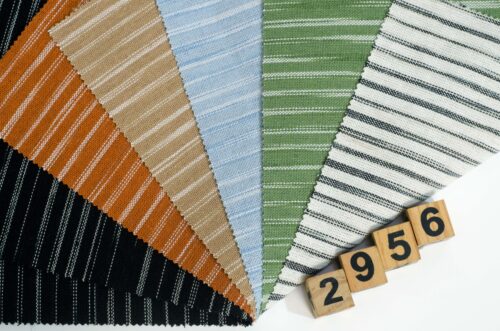 linenschina2956 (3) Linen Mix Stripe - 148g Lightweight, 140cm Width, Irregular Lines - Summer Spring Relaxed Style #2956