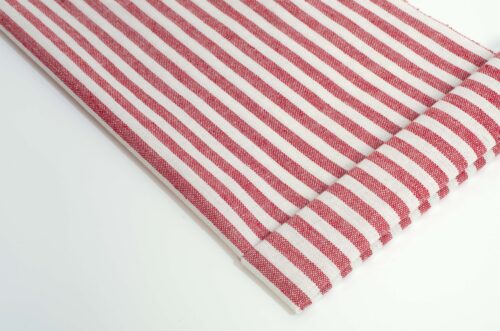 linenschina2957 (19) Classic Linen Blend - 182g Medium Weight, 138cm Width, Fine Stripe - Year-Round Natural Fabric #2957