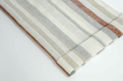linenschina2958 (17) Fresh Linen Stripe - 149g Medium Weight, 138cm Width, UV Protection - Must-Have Summer Fabric #2958