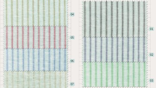 linenschina2959 (2) Tencel Linen Stripe - 124g Lightweight, 140cm Width, Cool Summer Feel - Vibrant Color Story #2959