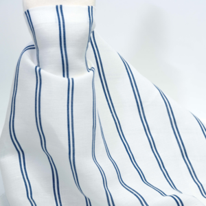 linenschina2960 (1) Wide Stripe Tencel Linen - 132g Lightweight, 140cm Width, Breezy Summer Fabric - Free-Spirited Design #2960
