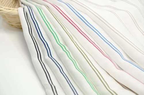 linenschina2960 (16) Wide Stripe Tencel Linen - 132g Lightweight, 140cm Width, Breezy Summer Fabric - Free-Spirited Design #2960