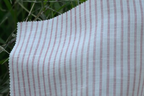 linenschina2961 (12) Tencel Linen Color Stripe - 132g Lightweight, 140cm Width, Summer Freshness - Artistic Wide Lines #2961