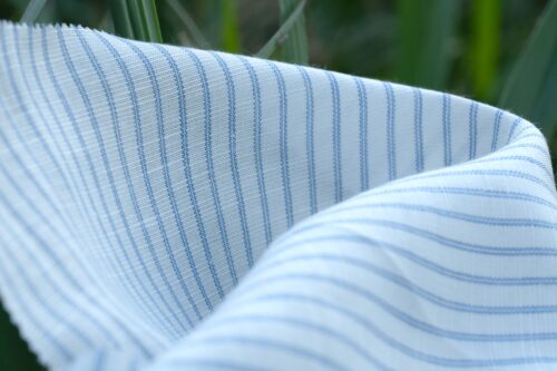 linenschina2961 (15) Tencel Linen Color Stripe - 132g Lightweight, 140cm Width, Summer Freshness - Artistic Wide Lines #2961