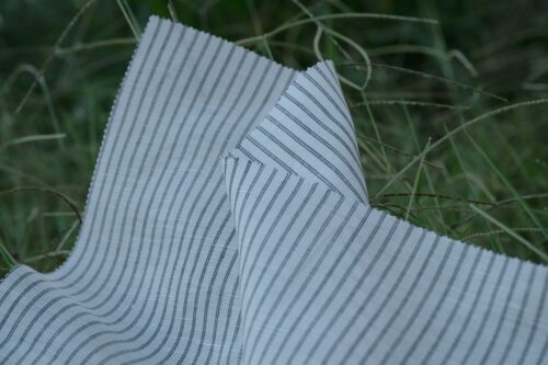 linenschina2961 (4) Tencel Linen Color Stripe - 132g Lightweight, 140cm Width, Summer Freshness - Artistic Wide Lines #2961