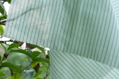 linenschina2961 (7) Tencel Linen Color Stripe - 132g Lightweight, 140cm Width, Summer Freshness - Artistic Wide Lines #2961