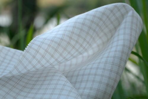 linenschina2962 (13) Tencel Linen Check - 120g Ultra Light, 140cm Width, Geometric Pattern - Refined Summer Spring #2962