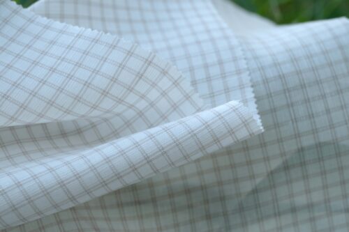 linenschina2962 (14) Tencel Linen Check - 120g Ultra Light, 140cm Width, Geometric Pattern - Refined Summer Spring #2962