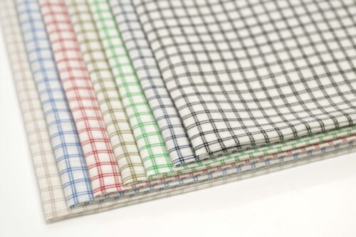linenschina2962 (16) Tencel Linen Check - 120g Ultra Light, 140cm Width, Geometric Pattern - Refined Summer Spring #2962