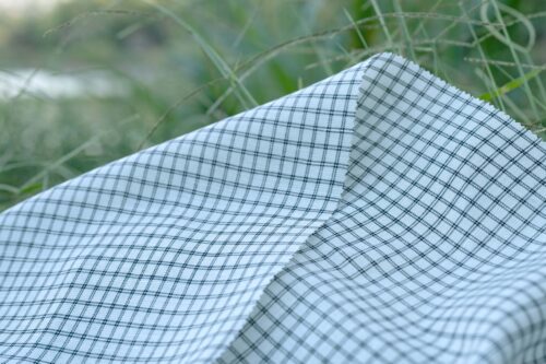 linenschina2962 (3) Tencel Linen Check - 120g Ultra Light, 140cm Width, Geometric Pattern - Refined Summer Spring #2962