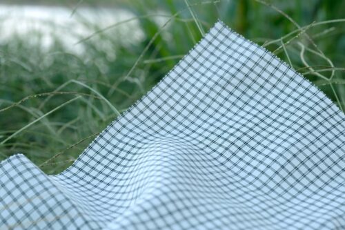 linenschina2962 (4) Tencel Linen Check - 120g Ultra Light, 140cm Width, Geometric Pattern - Refined Summer Spring #2962