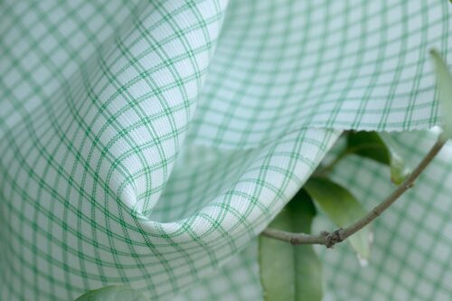 linenschina2962 (7) Tencel Linen Check - 120g Ultra Light, 140cm Width, Geometric Pattern - Refined Summer Spring #2962