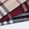 linenschina3110 (2) Ramie Cotton Check Fabric - 126g Lightweight, 140cm Width, British Style Twill Weave - Classic Spring Summer #3110