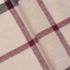 linenschina3110 (7) Ramie Cotton Check Fabric - 126g Lightweight, 140cm Width, British Style Twill Weave - Classic Spring Summer #3110