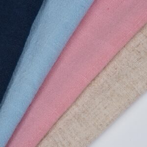 linenschina3204 (11) Linen Rayon Sandwashed Fabric - 220g Heavyweight, 135cm Width, Slub Texture - Autumn Winter Comfort #3204