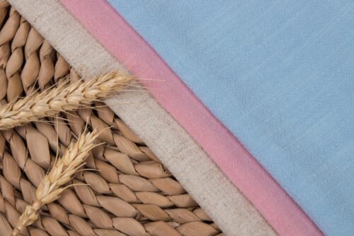 linenschina3204 (22) Linen Rayon Sandwashed Fabric - 220g Heavyweight, 135cm Width, Slub Texture - Autumn Winter Comfort #3204