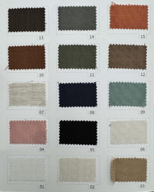 linenschina3240 (20) Herringbone Tencel Linen - 205g Heavyweight, 145cm Width, Structured Drape - Multi-Season Fabric #3240