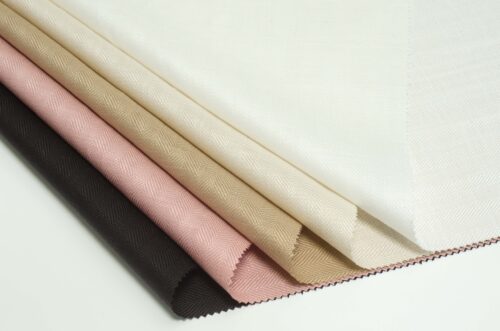 linenschina3240 (3) Herringbone Tencel Linen - 205g Heavyweight, 145cm Width, Structured Drape - Multi-Season Fabric #3240