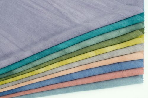 linenschina3308 (2) Linen Rayon Textured Fabric - 133g Lightweight, 137cm Width, Unique Wrinkled Effect - Spring Summer #3308