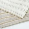 linenschina3423 (10) Linen Metallic Stripe Fabric - 160g Medium Weight, 138cm Width, 2% Gold/Silver Yarn - Subtle Shine #3423