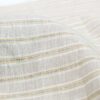 linenschina3423 (8) Linen Metallic Stripe Fabric - 160g Medium Weight, 138cm Width, 2% Gold/Silver Yarn - Subtle Shine #3423