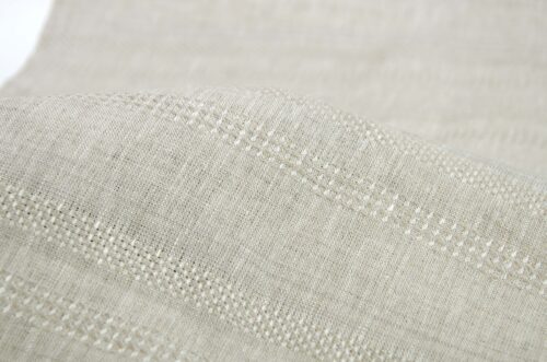 linenschina3424 (7) Linen Cotton Blend Fabric - 245g Heavyweight, 138cm Width, Minimalist Jacquard - Quiet Luxury #3424