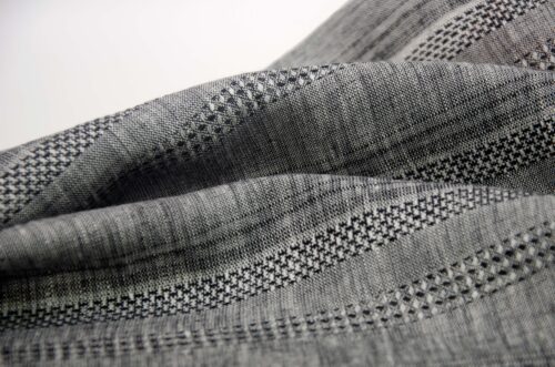 linenschina3424 (8) Linen Cotton Blend Fabric - 245g Heavyweight, 138cm Width, Minimalist Jacquard - Quiet Luxury #3424