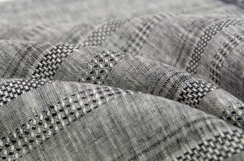 linenschina3424 (9) Linen Cotton Blend Fabric - 245g Heavyweight, 138cm Width, Minimalist Jacquard - Quiet Luxury #3424