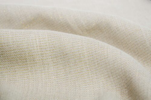 linenschina3425 (6) Linen Cotton Metallic Fabric - 245g Heavyweight, 138cm Width, 2%Gold/Silver Yarn - Luxe Texture #3425
