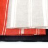 linenschina3426 (9) Linen Cotton Poly Blend - 128g Lightweight, 142cm Width, Textured Stripe - Spring Summer #3426