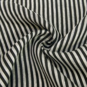 linenschina3427 (1) Classic Linen Stripe Fabric - 170g Medium Weight, 138cm Width, Timeless Design - Natural Living #3427