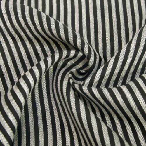 linenschina3427 (1) Classic Linen Stripe Fabric - 170g Medium Weight, 138cm Width, Timeless Design - Natural Living #3427