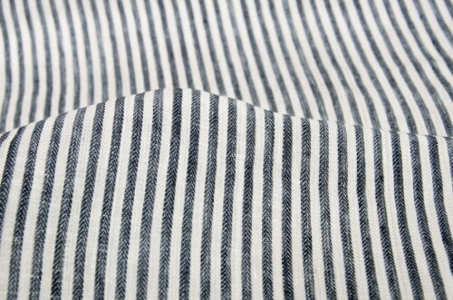 linenschina3427 (10) Classic Linen Stripe Fabric - 170g Medium Weight, 138cm Width, Timeless Design - Natural Living #3427