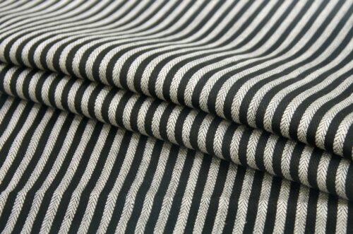 linenschina3427 (3) Classic Linen Stripe Fabric - 170g Medium Weight, 138cm Width, Timeless Design - Natural Living #3427