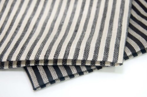 linenschina3427 (4) Classic Linen Stripe Fabric - 170g Medium Weight, 138cm Width, Timeless Design - Natural Living #3427